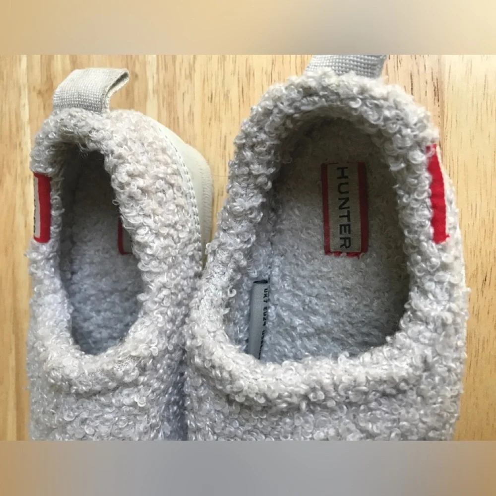 Hunter All Purpose Toddler Water Resistant Fleece Slipper Grey Size: US 8 EUR 24